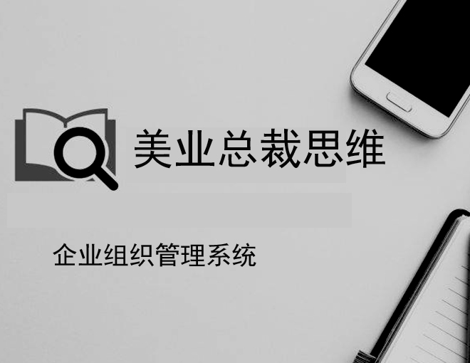 美业总裁思维：企业组织管理系统